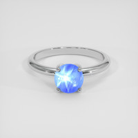 3.66 Ct. Blue Sapphire Ring, Silver 1