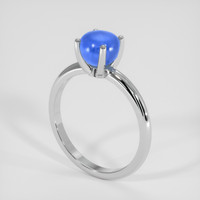 3.66 Ct. Blue Sapphire Ring, Silver 2