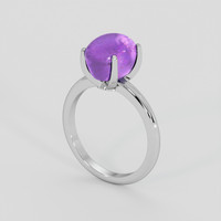 5.42 Ct. Purple Sapphire Ring, Silver 2