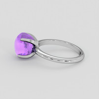 5.42 Ct. Purple Sapphire Ring, Silver 4