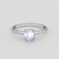 1.21 Ct. Greyish Blue Sapphire Ring, Silver 1