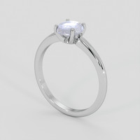 1.21 Ct. Greyish Blue Sapphire Ring, Silver 2
