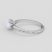 1.21 Ct. Greyish Blue Sapphire Ring, Silver 4