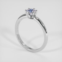 0.49 Ct. Bluish Purple Sapphire Ring, Silver 2