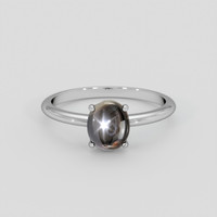 2.09 Ct. Black Sapphire Ring, Silver 1