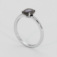 2.09 Ct. Black Sapphire Ring, Silver 2