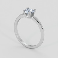 0.69 Ct. Greyish Blue Sapphire Ring, Silver 2