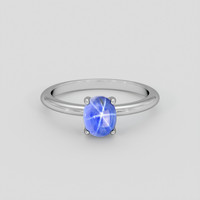 1.73 Ct. Blue Sapphire Ring, Silver 1