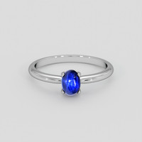 0.97 Ct. Blue Sapphire Ring, Silver 1