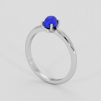 0.97 Ct. Blue Sapphire Ring, Silver 2