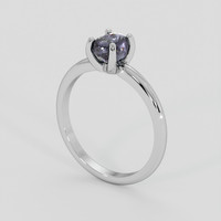 1.15 Ct. Bluish Grey Sapphire Ring, Silver 2