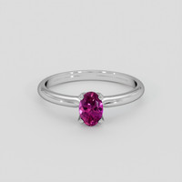 0.50 Ct. Pinkish Purple Sapphire Ring, Silver 1