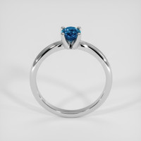 0.65 Ct. Greenish Blue Sapphire Ring, Silver 3