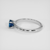 0.65 Ct. Greenish Blue Sapphire Ring, Silver 4
