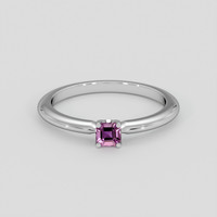 0.26 Ct. Purplish Pink Sapphire Ring, Silver 1