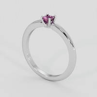 0.26 Ct. Purplish Pink Sapphire Ring, Silver 2
