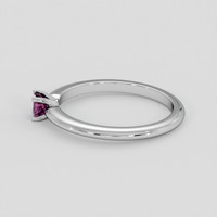 0.26 Ct. Purplish Pink Sapphire Ring, Silver 4