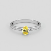 0.53 Ct. Yellow Sapphire Ring, Silver 1
