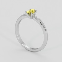 0.53 Ct. Yellow Sapphire Ring, Silver 2