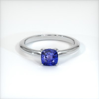 1.08 Ct. Blue Sapphire Ring, 10K White Gold 1