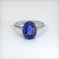 4.52 Ct. Blue Sapphire Ring, 10K White Gold 1