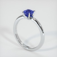 0.94 Ct. Blue Sapphire Ring, 10K White Gold 2