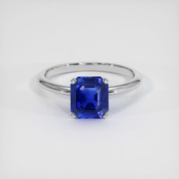 2.58 Ct. Blue Sapphire Ring, 10K White Gold 1