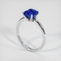 2.58 Ct. Blue Sapphire Ring, 10K White Gold 2