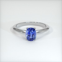 2.04 Ct. Blue Sapphire Ring, 10K White Gold 1