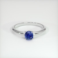 0.59 Ct. Blue Sapphire Ring, 10K White Gold 1