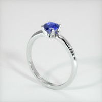 0.59 Ct. Blue Sapphire Ring, 10K White Gold 2