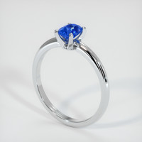 0.96 Ct. Blue Sapphire Ring, 10K White Gold 2
