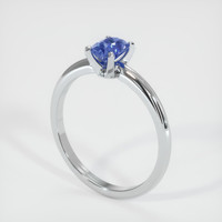 0.95 Ct. Blue Sapphire Ring, 10K White Gold 2