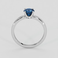 0.88 Ct. Greenish Blue Sapphire Ring, 10K White Gold 3