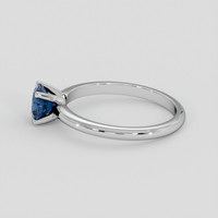 0.88 Ct. Greenish Blue Sapphire Ring, 10K White Gold 4
