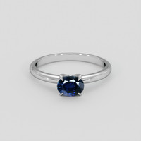 0.96 Ct. Blue Sapphire Ring, 10K White Gold 1
