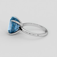 8.44 Ct. Blue Aquamarine Ring, 10K White Gold 4