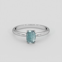0.90 Ct. Alexandrite Ring, 10K White Gold 1