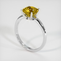 2.10 Ct. Yellowish Green Sphene (Titanite) Ring, 10K White Gold 2