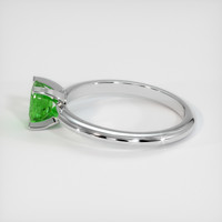 0.73 Ct. Yellowish Green Chrome Tourmaline Ring, 10K White Gold 4