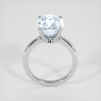 6.66 Ct. Blue Aquamarine Ring, 10K White Gold 3