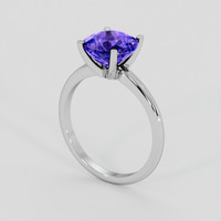2.60 Ct. Violetish Blue Tanzanite Ring, 10K White Gold 2