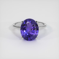 4.42 Ct. Violet Tanzanite Ring, 10K White Gold 1