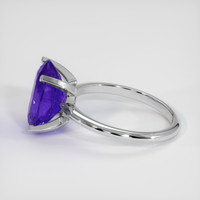 4.42 Ct. Violet Tanzanite Ring, 10K White Gold 4