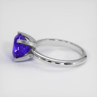 3.51 Ct. Violetish Blue Tanzanite Ring, 10K White Gold 4