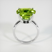 8.62 Ct. Green (Lime Green) Peridot Ring, 10K White Gold 3