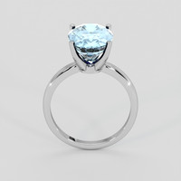 5.99 Ct. Blue Aquamarine Ring, 10K White Gold 3