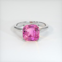 3.00 Ct. Purplish Pink Sapphire Ring, 10K White Gold 1
