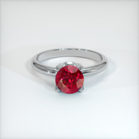 1.51 Ct. Purplish Red Ruby Ring, 10K White Gold 1