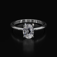 1.65 Ct. White Sapphire Ring, 10K White Gold 1